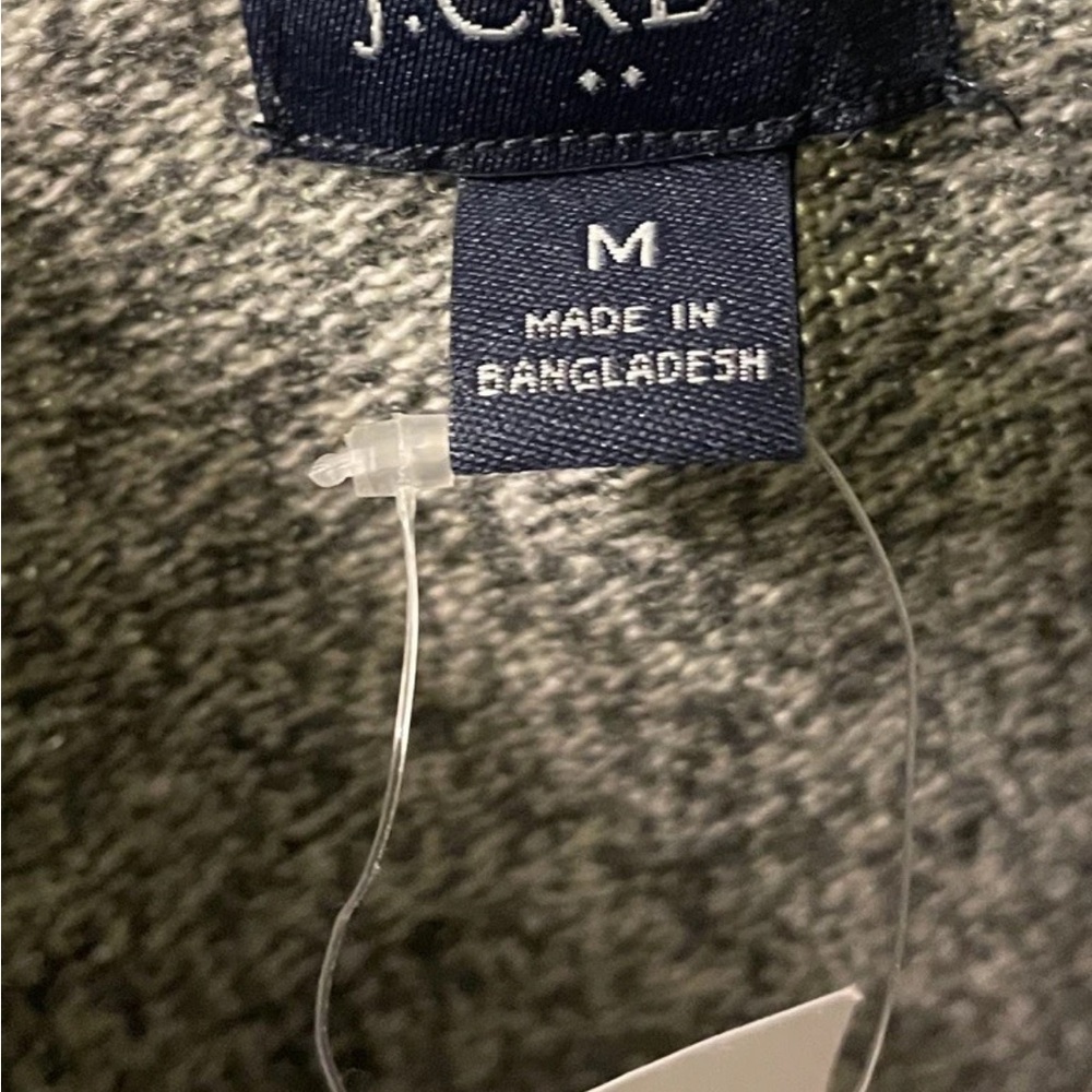 J. Crew NWT Women's Gray Half-Zip Lambs Wool 1/4 Zip Pull Over Sweater MSRP $118 - Picture 4 of 6